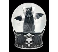 Sfera Innevata Gatto Malpuss By Culto Cuties Gotico Halloween Decorazione Natale