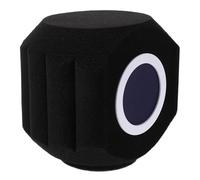 Sfera Isolante Microfono per Registrazione, Controllo Riflessi Nero | Schiuma ad Alta Densità, Design Compatto e Regolabile, per Cantanti, Youtuber e Studio Domestico