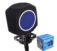 Sfera isolante professionale per microfono, isolamento acustico con filtro antipop per coperture microfoniche in schiuma, scudo isolante per microfono per cabina vocale portatile, attrezzatura da