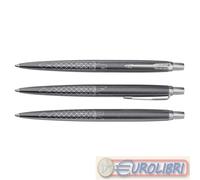 Penna a sfera Parker Jotter | Edizione speciale | Paris Grey con puntale cromato | Punta media | Inchiostro blu | Confezione regalo