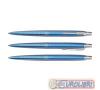 Penna a sfera Parker Jotter | Edizione speciale | Seoul Blue con puntale cromato | Punta media | Inchiostro blu | Confezione regalo