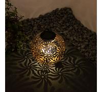 Globo Lampada LED solare 33632 sfera metallo, argento Globo