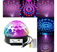 SFERA LUCE LED RGB LAMPADA EFFETTI STROBO DA DISCOTECA USB CON TELECOMANDO