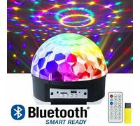 UNIVERSO - Sfera Luce Led Rgb Lampada Effetti Strobo Da Discoteca Usb Sd Raggi Multicolori - SPEDIZIONE GRATUITA