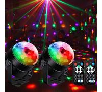 Sfera luminosa a palla di cristallo RGB a 7 modalità - Luce laser per palcoscenico con telecomando, adatta per feste in casa, karaoke, matrimoni, decorazione della stanza Tagli UnicaABS