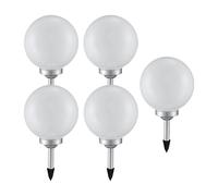 Sfera luminosa solare da giardino LED decorazione da giardino sfera solare per esterno 20 cm sfera luminosa solare, durata della luce circa 6-8 ore, H 62 cm, set da 5