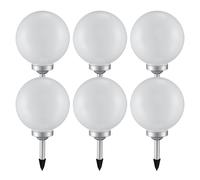Sfera luminosa solare da giardino sfera luminosa a LED solare decorazione da giardino sfera solare per esterni 25 cm, tempo di illuminazione circa 6-8 ore, H 65 cm, set da 6
