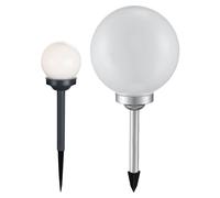 Sfera luminosa solare da giardino sfera luminosa a LED solare decorazione da giardino sfera solare per esterni, con picchetto da terra, durata della luce circa 6-8 ore, bianco caldo, D 10/30 cm, 2x