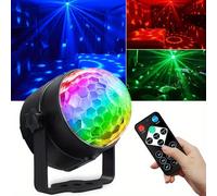 Sfera magica a cristalli LED RGB, luce da discoteca - 7 modalità, con telecomando, luce laser perfetta per feste in famiglia, sale da ballo, matrimoni, decorazione della stanza, ecc.! Tagli UnicaABS
