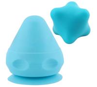 Sfera massaggiante miofasciale montabile, con ventosa, per alleviare il dolore alla schiena, massaggiante, per collo, gambe, schiena, rilassamento miofasciale (blu)