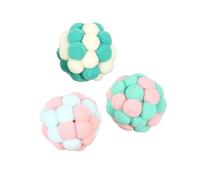 Sfera morbida in pile color macaron, costruita in pedaggio, stimola il perseguimento dell'urgenza permanente del gatto
