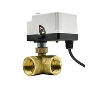 Sfera motorizzata a 3 vie da 1/2“ 3/4\u01d 1“inch, tre fili, due controlli, DC24V DC12V, con interruttore manuale(24VDC,0.5 Inch)