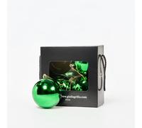 Sfera Natalizia Lucida "verde" (4, ⌀10cm)