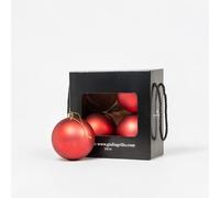 Sfera Natalizia Opaca Rossa (4, ⌀10cm)