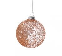 Sfera Natalizia Rossa 8 cm in vetro, 6 pezzi, appendibile,by Paben