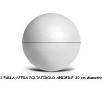 SFERA PALLA POLISTIROLO 30 cm.Diam APRIBILE DECOUPAGE PITTURA PATCHWORK