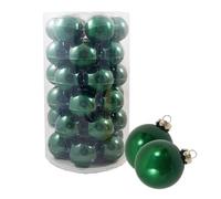 SFERA PALLINA BOX 12 SFERE IN VETRO MM. 100 VERDE NATALE