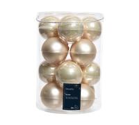 Palline per albero di Natale in vetro, 8 cm, perla, 16 pezzi