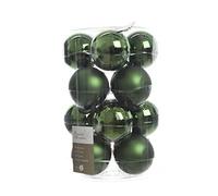 SFERA PALLINA BOX 16 SFERE IN VETRO Ø 80 LUCIDE - SATINATE VERDE PINO