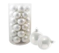 SFERA PALLINA BOX 16 SFERE IN VETRO MM. 80 BIANCO