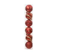 SFERA PALLINA IN PLASTICA ROSSO E ORO D 15 CM CF PZ NATALE