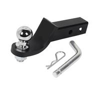 sfera per gancio di traino Supporto a sfera con linguetta for gancio di traino da 2 pollici e perno Parti for camper Accessori for for auto Componenti for roulotte(Black)