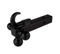 sfera per gancio di traino Supporto a tripla sfera con gancio for rimorchio Braccio da 1-7/8"2" e 2-5/16" Sfere attacco a tre sfere Gambo cavo Adatto for ricevitore 2" 10.000 libbre(Color 2)