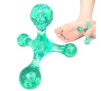 Sfera per massaggio dei tessuti profondi, sfera per massaggio piccola, Massaggiatore a rulli portatile per collo, Strumento di massaggio multifunzionale portatile, sfere di massaggio a quattro punte p