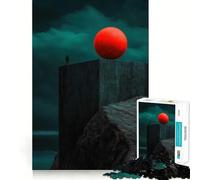 Sfera rossa su una scogliera - Puzzle da 1000 pezzi per adulti - Gioco di logica fine per il tempo libero - Bordo pulito - Oggetto da collezione (38x52cm)