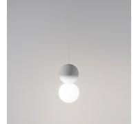 SFERA S - LAMPADARIO A SOSPENSIONE METALLO E VETRO GRIGIO-CHIARO 1 LUCE ATTACCO G9