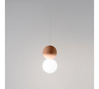 SFERA S - LAMPADARIO A SOSPENSIONE METALLO E VETRO ROSSO 1 LUCE ATTACCO G10