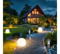 Sfera Solare Lampada da Giardino Esterna LED Lampione Patio Decorazione 7x