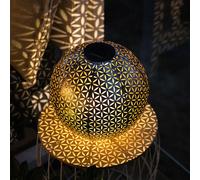Sfera Solare Lampada per Esterni da Giardino Solardeko Patio LED Chiodi D.27 CM