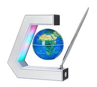 Sfera sospesa magnetica 8,5 cm, con illuminazione wireless girevole, mappa del mondo, compleanno, Halloween, Natale, regalo per amici, decorazione della casa