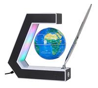 Sfera sospesa magnetica 8,5 cm, con illuminazione wireless girevole, mappa del mondo, compleanno, Halloween, Natale, regalo per amici, decorazione della casa