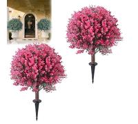 Sfera topiaria artificiale con fiori di lavanda, resistente ai raggi UV, arbusti finti con decorazione a terra Pianta finta sempreverde Spike Natale