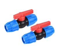 Sfera Valvola PE Plastica Chiusura Spento Interruttore Connettore per 25mm 2pz