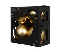 Sfera Vetro D10cm 4pz Mix Oro Chiaro Opaco E Lucido