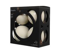 Sfera Vetro D10cm 4pz Mix Wool White Opaco E Lucido
