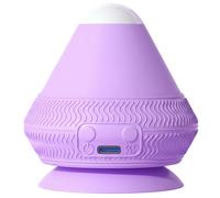 Sfera vibrante per massaggio, sfere massaggianti per il riscaldamento della schiena ＆ Sfera vibrante con fascia per sollievo muscolare a ventosa per schiena, collo, viola, vibrazione per il drenaggio