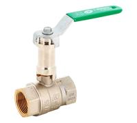 'SFERACO - Valvole di blocco NF Maniglia piatta - Valvola a sfera a Prolunga Pn25 NF ACS Maniglia piatta verde F/F 1 (26 x 34)