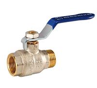 Sferaco - Valvole di intercettazione maniglia piatta - Valvola a sfera PN30 ACS Maniglia piatta blu maschio/femmina 3/4"(20x27)