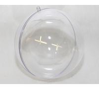 Sfere Apribili Due Meta Plastica Trasparente D 14 Cm Natale