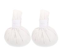 Sfere Benessere Erboristiche Cinesi 2 Pezzi in Cotone, Forma Sferica | Impacco Caldo, Moxibustione e Massaggio, Bianco, Uso in Varie Occasioni, Stile Semplice
