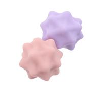 Sfere da Massaggio Plantare 2 Pezzi 4x4x4cm in Silicone | Design Spigoloso Ergonomico, per Piedi e Schiena, Yoga e Fisioterapia, Stimola Circolazione