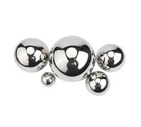 Sfere decorative in acciaio inox a specchio per giardini e corridoi, decorazione per vari ambienti esterni (5 pezzi)