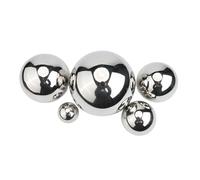 Sfere decorative in acciaio inox per giardini esterni, finitura riflettente per un elegante design del paesaggio (5 pezzi)