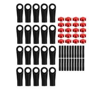 Sfere di collegamento con estremità per aste in plastica M2 da 20 pezzi compatibili con auto cingolate RC in 1/24 come i modelli SCX24 AX24(20PCS B)