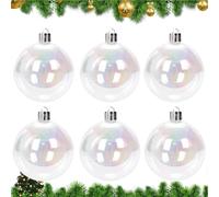 Sfere Di Decorazione Di Natale Iridescenti - Set Di 6 Palline Di Natale | Decorazioni Di Ornamenti Di Natale - Ornamenti Decorativi Brillanti Decorazione Della Palla Di Natale per Negozi Aziendali