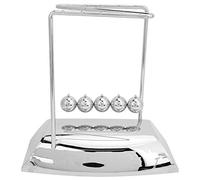 Sfere di equilibrio a pendolo a forma di Z, culla di Newton, giocattolo da scrivania per scienze educative con base in legno e sfere in acciaio, di grandi dimensioni, per ufficio